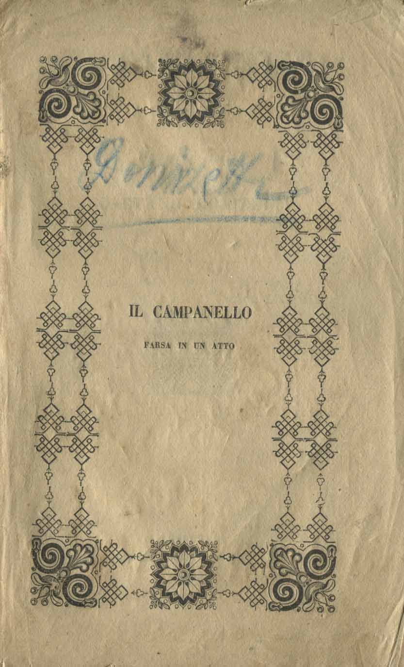 Il Campanello. Farsa in un atto